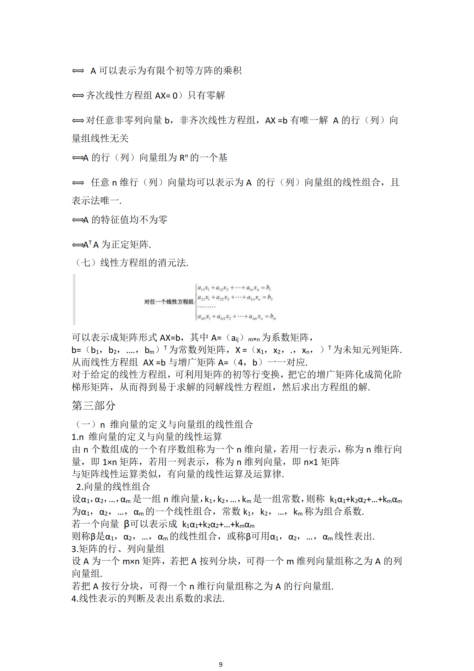 福建自考04184線性代數(經管類)知識點押題資料
