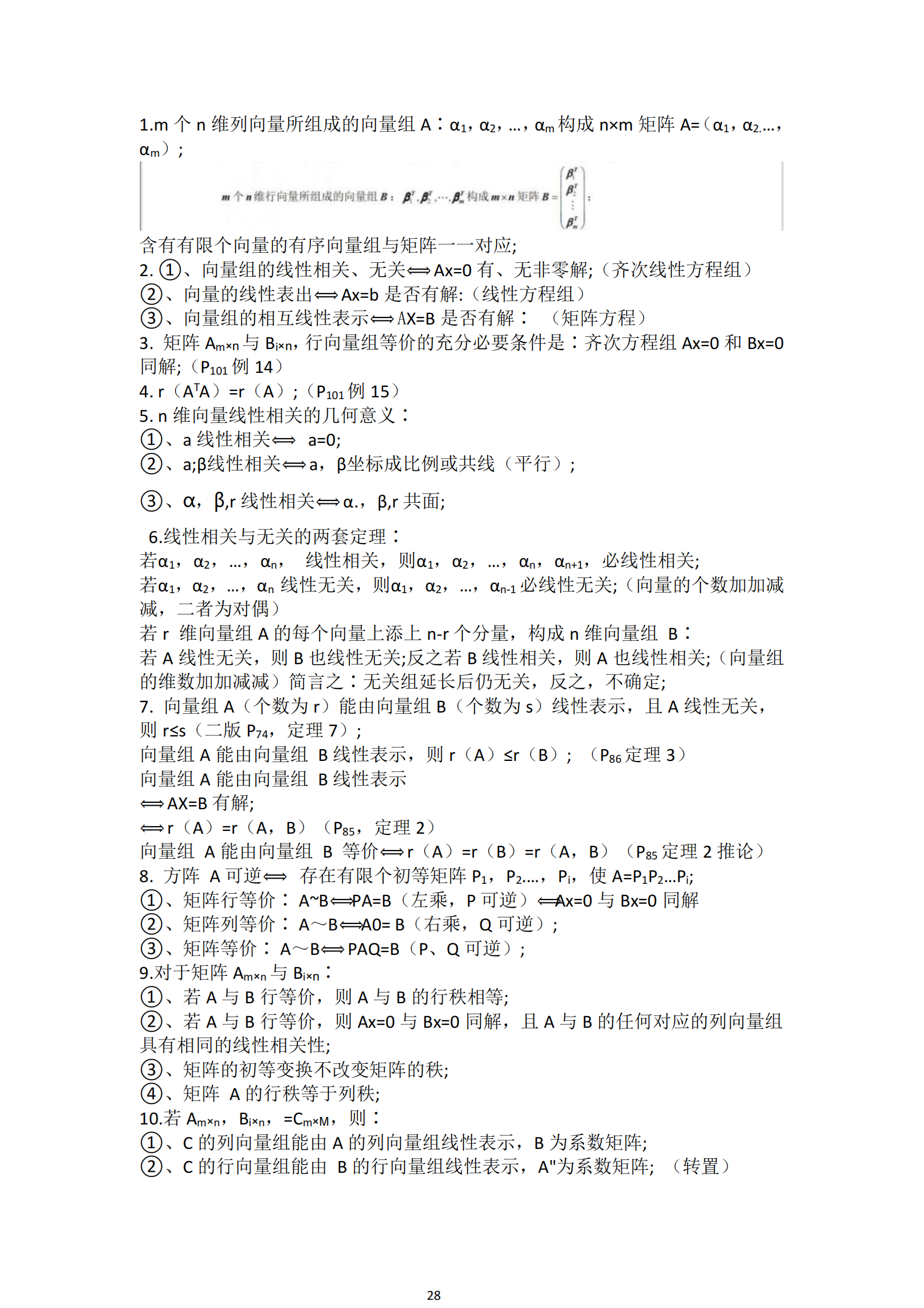福建自考04184線性代數(經管類)知識點押題資料